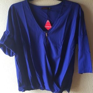 NWT zipper blouse