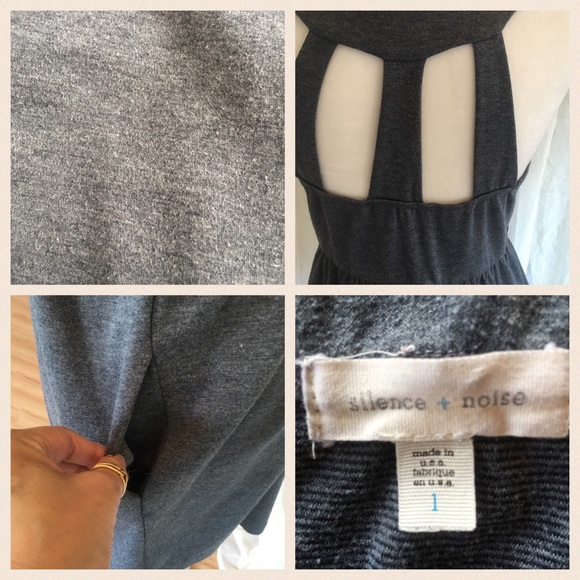 Silence And Noises Dark Gray Cutout Empire Dress - Picture 3 of 4