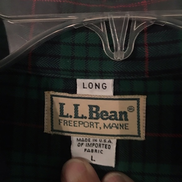 L.L. Bean men's button up plaid shirt - Picture 2 of 3