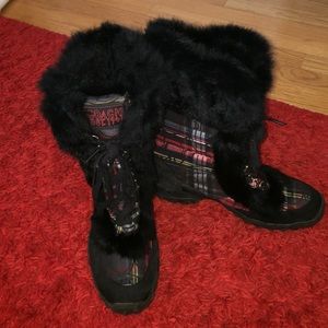 Coach Plaid Snow Boots