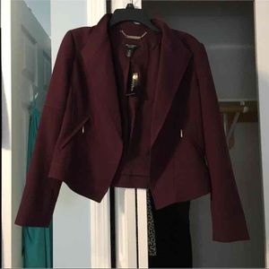 White House Black Market maroon blazer