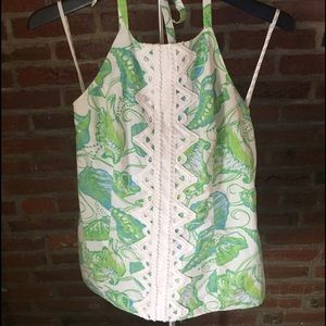 Lilly Pulitzer halter with lace detail - size 8