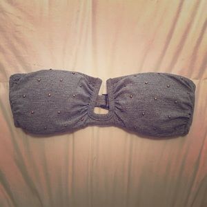 Studded, Strapless Top