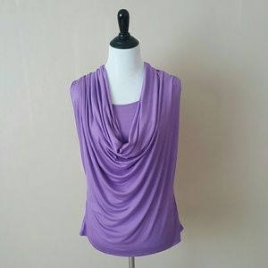 Ladies pullover drape shirt