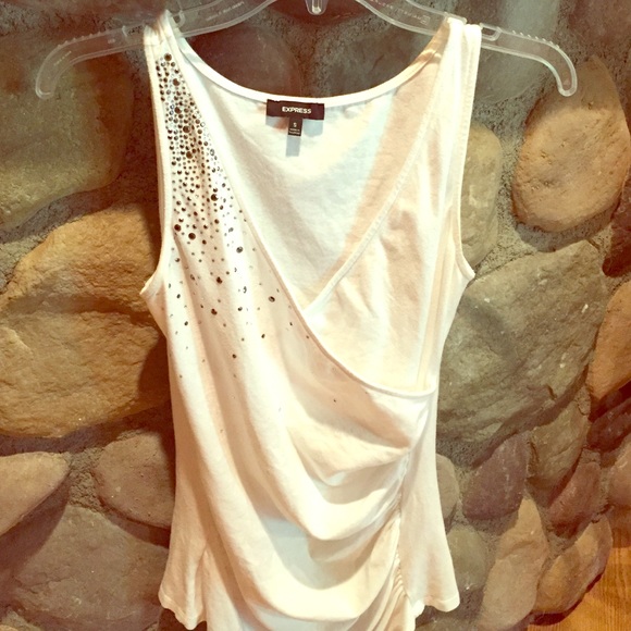 Sparkly white Express tank