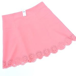 LOFTLaser Cut SCALLOP HEMLined SkirtNWTHP