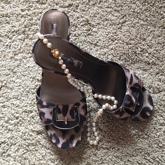 Animal Print Open-Toe Heels