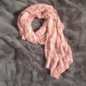 Pink wrap scarf