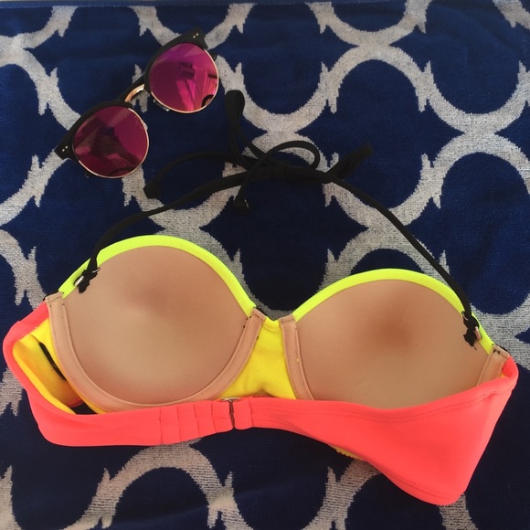 Neon Bathing Suit Top with Underwire (Small) - Picture 2 of 2