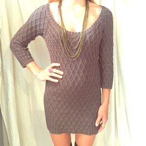 Body Con- Cable knit sweater dress