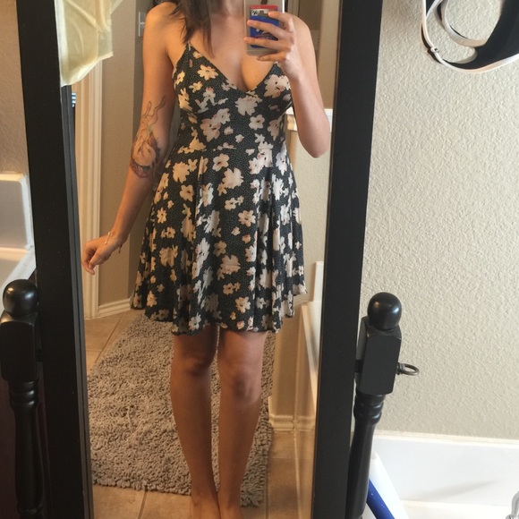 Urban outfitters mini silk print dress