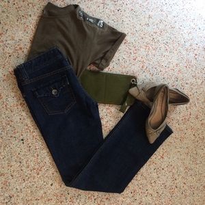 Express dark boot cut jeans