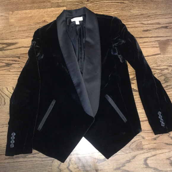Black velvet Michael Kors Tuxedo Blazer