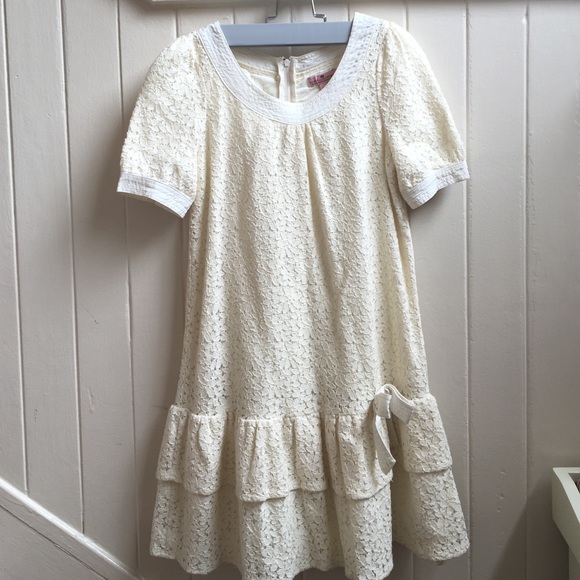 Juicy Couture Cream Lace Dress Size 10
