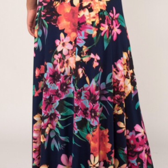 Floral Wrap Long Maxi Dress Small Medium Large - Picture 2 of 3