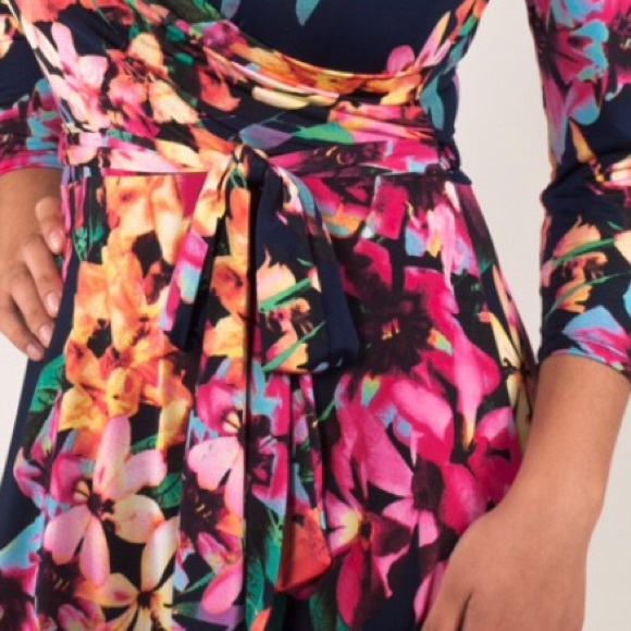 Floral Wrap Long Maxi Dress Small Medium Large - Picture 3 of 3
