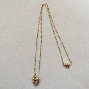 Double heart necklace