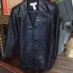 Alfani Black leather jacket