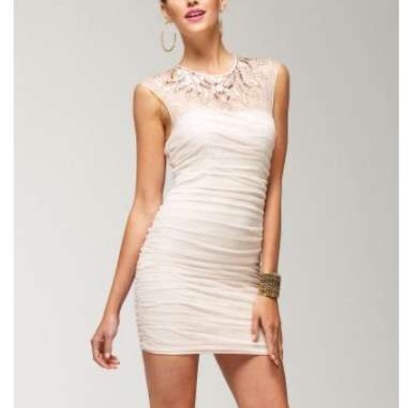 Bebe Gorgeous lace, sequined & beaded style dress