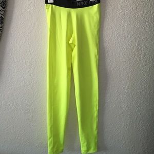 Neon Dri-Fit Nike Pro Leggings! XS