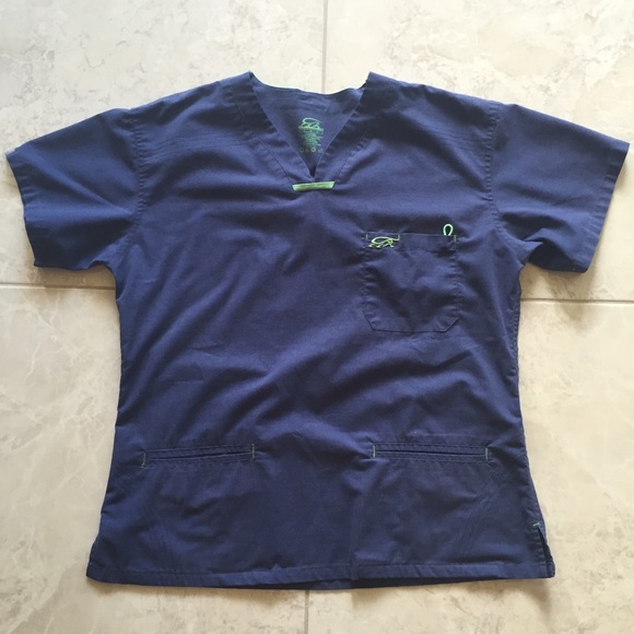 IGUANAMED Dark Blue Scrub Top (SALE!!)