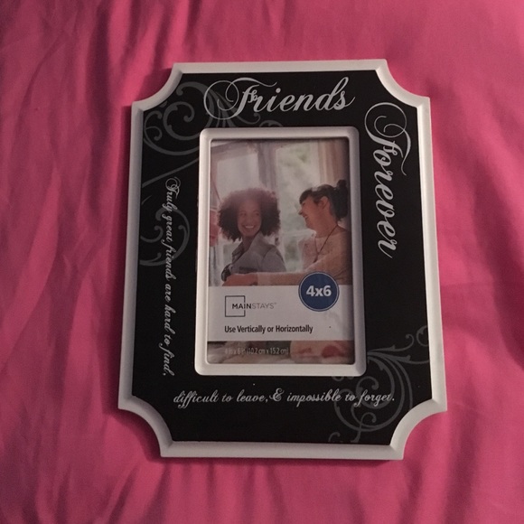4x6 black and white "friends" picture frame.