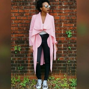 Shein Pink long coat *will negotiate