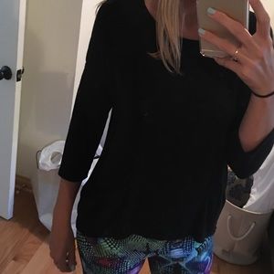 Forever 21 Black 3/4 Sleeve Large Shirt