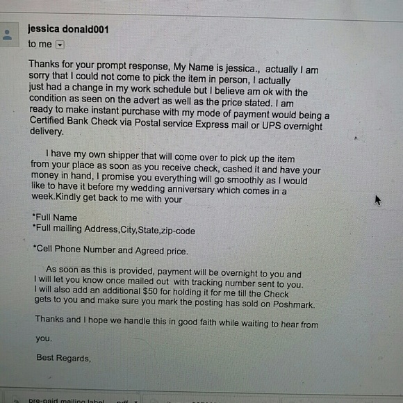 Scammers. Please beware sellers - Picture 2 of 4