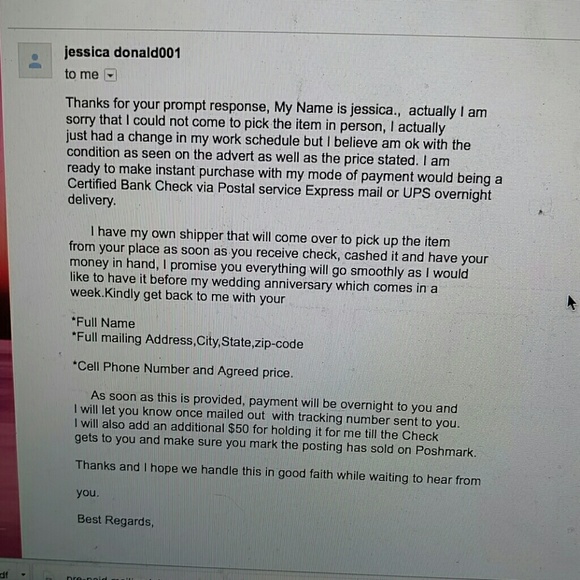 Scammers. Please beware sellers - Picture 3 of 4