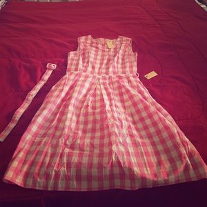 Lindy Bop Colette Pink Gingham Dress