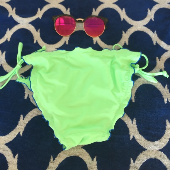 Xhilaration Mint Bathing Suit Bottom blue trim-XS - Picture 2 of 2