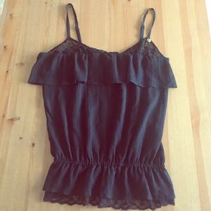 Obey Chiffon flutter top