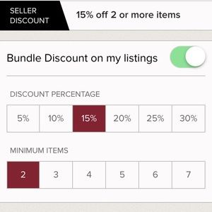 15% discount on 2 or more purchases