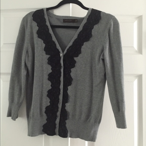 Limited cardigan with lace detail
