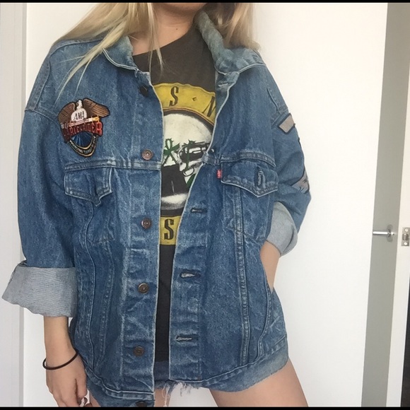 Vintage Levi Jacket with Harley Patches ⚡️ - Picture 3 of 4