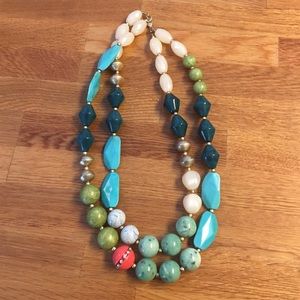 Multi colored beaded necklace.