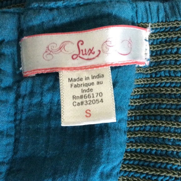 Lux for Urban Outfitters teal sz S halter top EUC - Picture 4 of 4