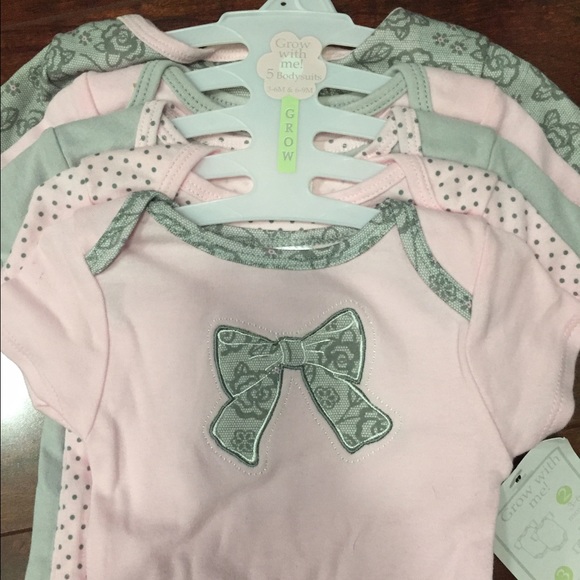 SOLD NWT Five Onesies - two 3-6 mo, three 6-9 mos - Picture 4 of 4