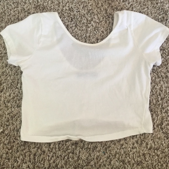 White brandy crop top