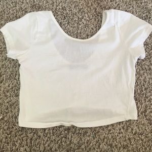 White brandy crop top