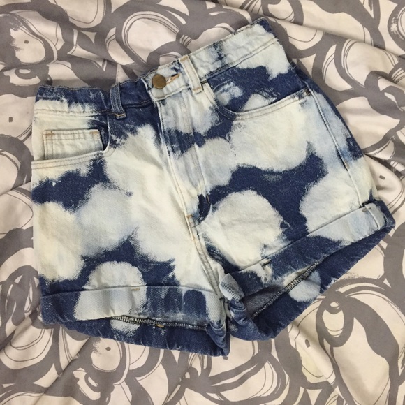 American Apparel High Waist Denim Shorts
