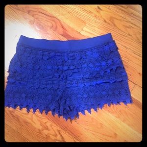 Ruffled shorts from express.