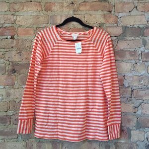 JCrew striped long sleeve tissue t-shirt