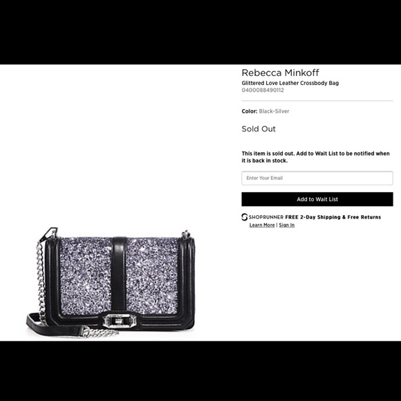 🎉HP 11/17💎RARE R.M. Glitter Love Crossbody💎 - Picture 2 of 4