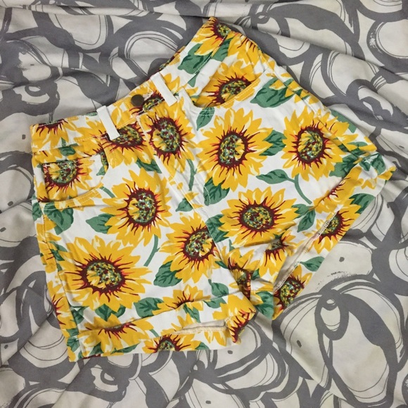 American Apparel High Waist Denim Shorts.