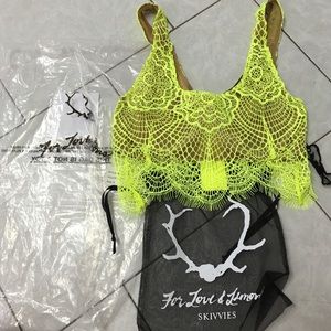 For Love & Lemons Skivvies Crop Top