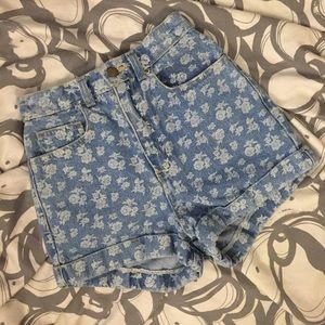 American Apparel High Waist Denim Shorts.