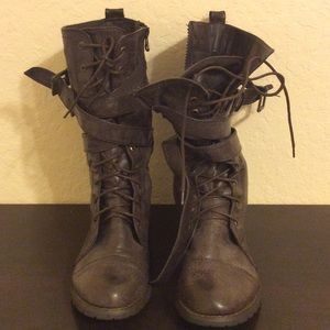 Brown Combat Boots