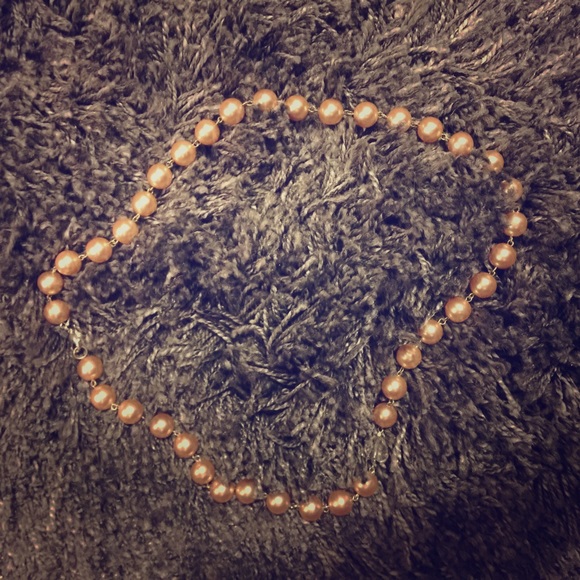 Pink Pearls Long Strand 14" Necklace by Guess